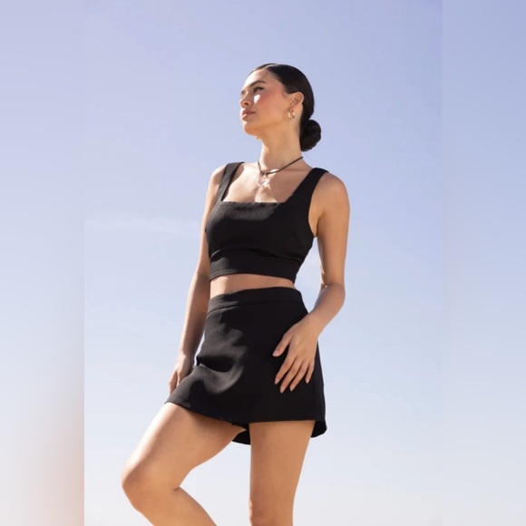 Lulus Divinely Sunny Black Two-Piece Romper - Picture 3 of 6